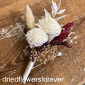 Ivory & Burgundy Boutonniere