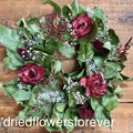 Burgundy & Lemon Leaf Wreath