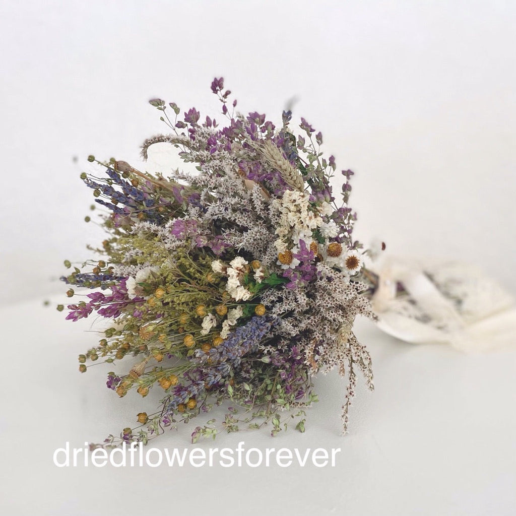 Purple & Lavender Wildflower Wedding Bouquet