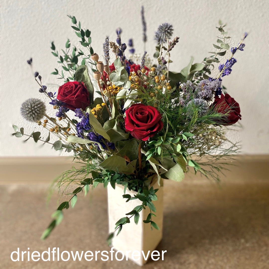 Forever Red Rose Hand Tied Bouquet - Local Pick-Up Only