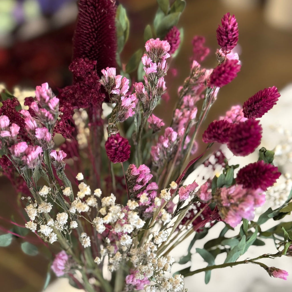 Pink & Burgundy Flower Bouquet