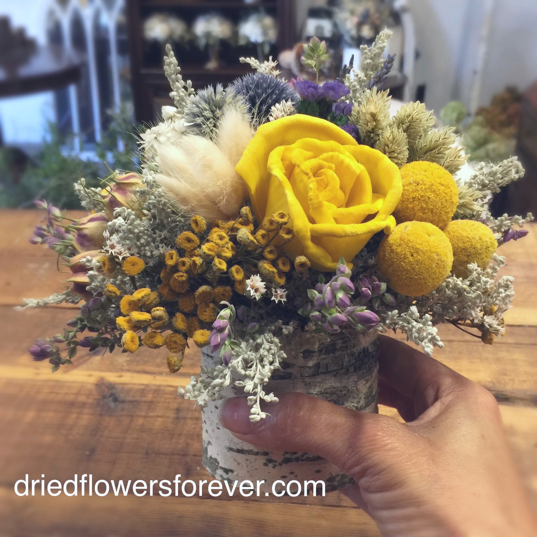 Yellow Dried Floral Arrangement