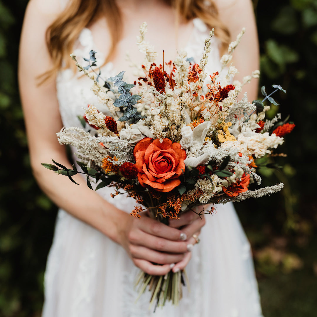 Orange Vintage Wedding Bouquet