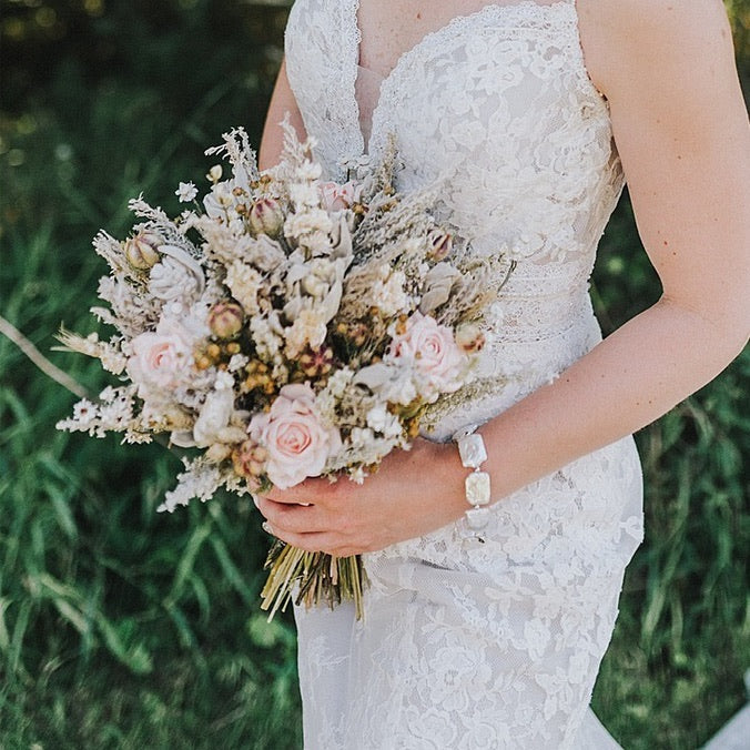 XL Bouquet - 11" wide - Peach Vintage