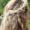 Pale Peach Pink Flower Crown