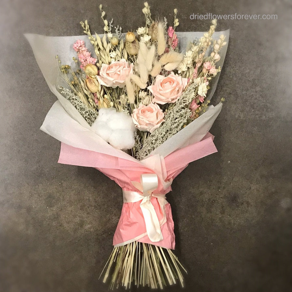 Pink, Peach & Blush Dried Flower Gift Bouquet