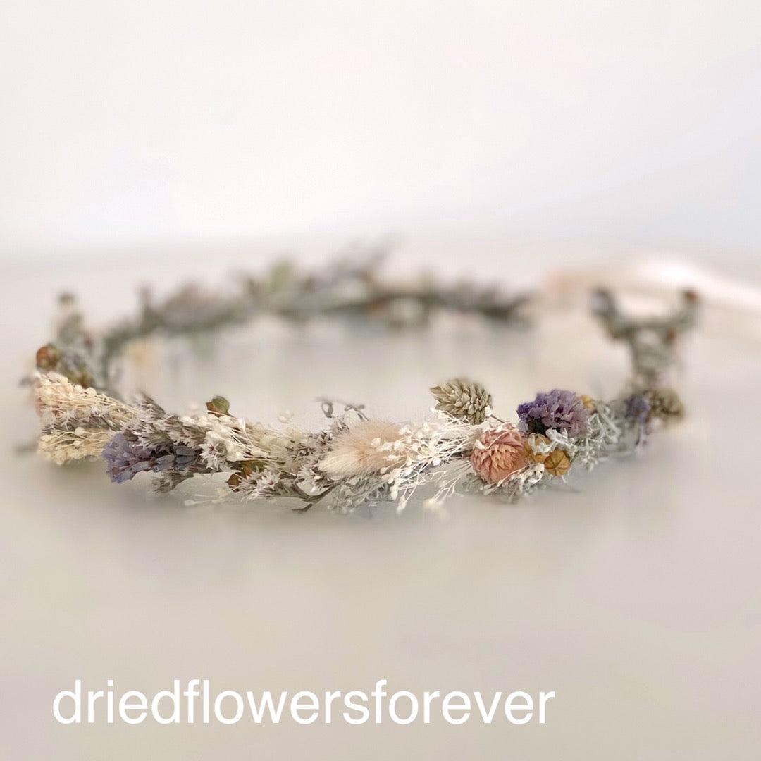 Lavender & Pale Pink Flower Crown