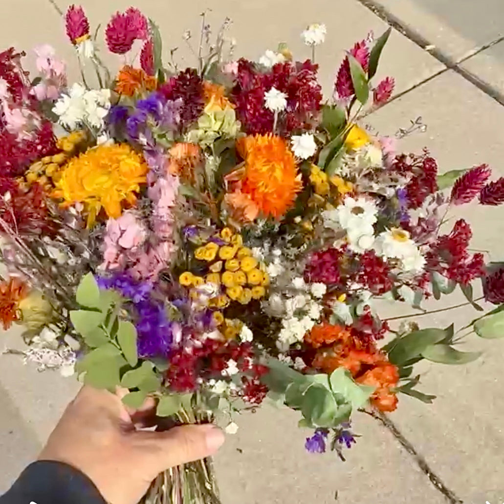 Sunset Wildflower Wedding Bouquet