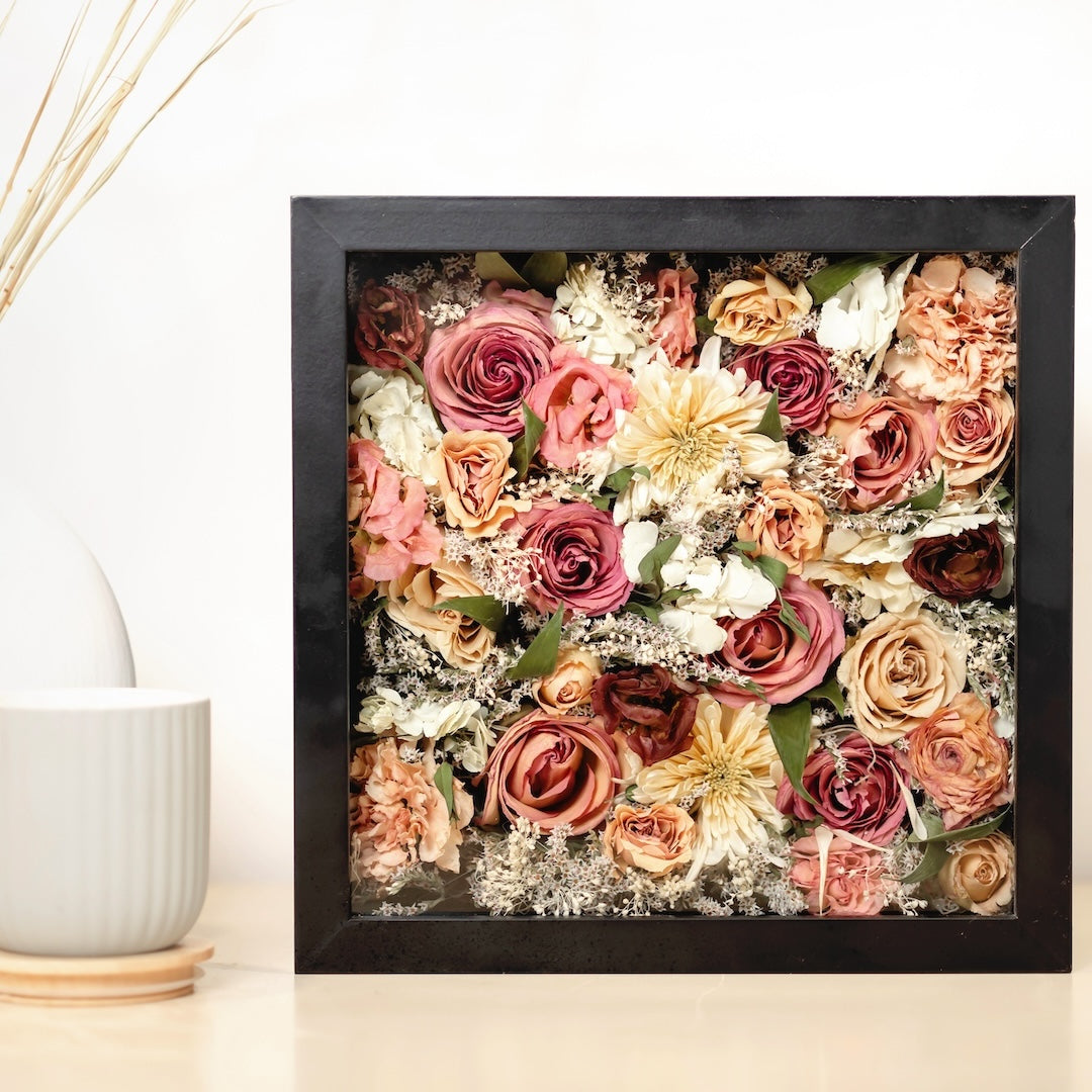 Black 10" x 10" Filled Shadow Box